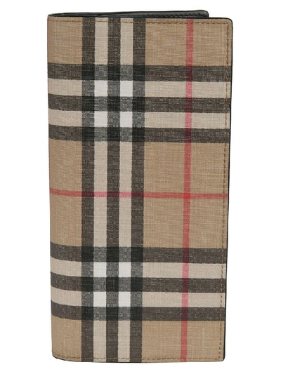 Shop Burberry Cavendish Vintage Check Wallet In Archive Beige