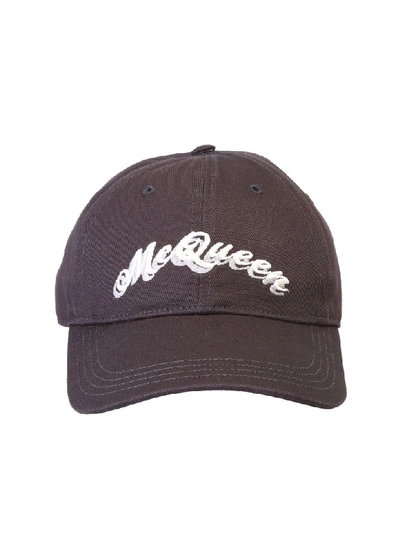 Shop Alexander Mcqueen Branded Baseball Hat In Black