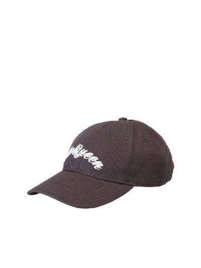 Shop Alexander Mcqueen Branded Baseball Hat In Black