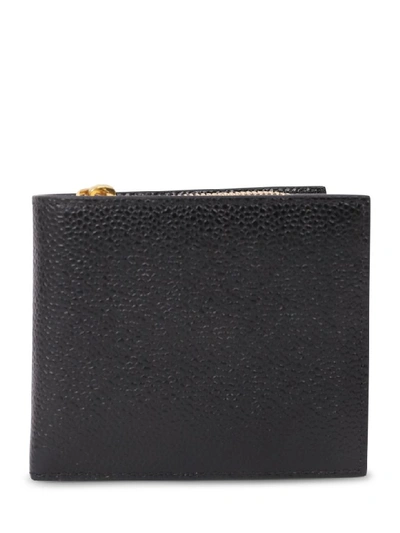 Shop Thom Browne Black Wallet With Pocket
