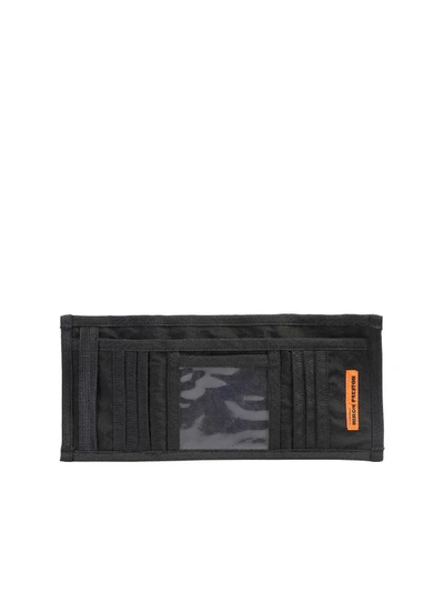 Shop Heron Preston Branded Wallet In Black