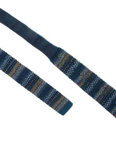 Shop Missoni Silk And Wool Tie In Blue