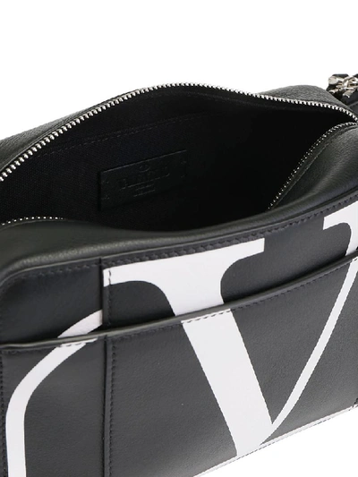 Shop Valentino Belt Bag In Nero/bianco Ottico