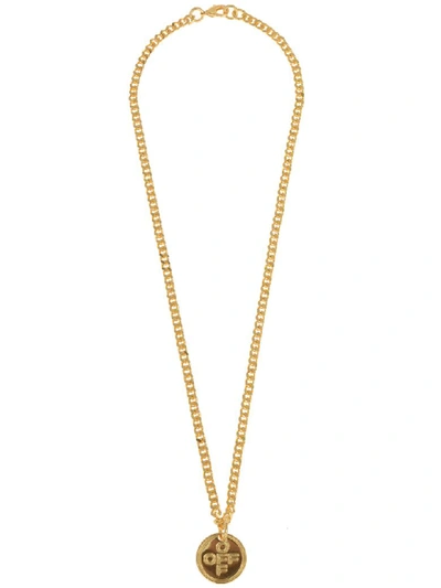 Shop Off-white Necklace In Gold