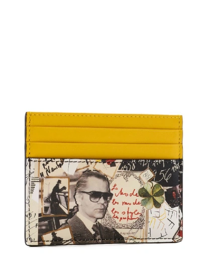 Shop Fendi Card Holder Karl Kollage In Multicolor