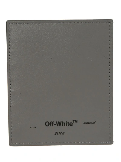 Shop Off-white Seasonal Logo Cardholder In Grey/black