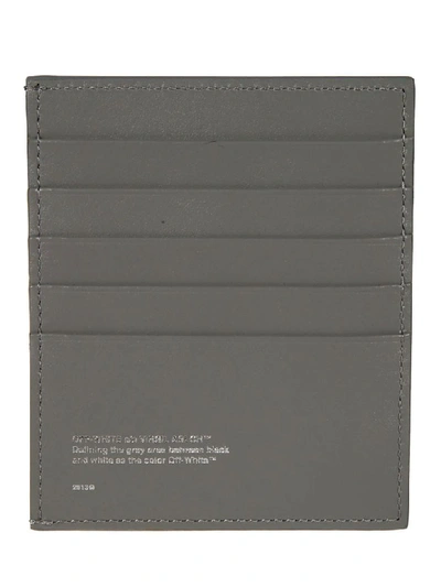 Shop Off-white Seasonal Logo Cardholder In Grey/black