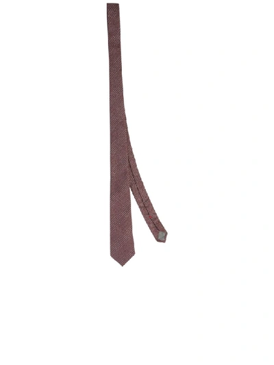 Shop Brunello Cucinelli Bordeaux Tie