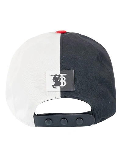 Shop Burberry Trucker Cap In Black/white