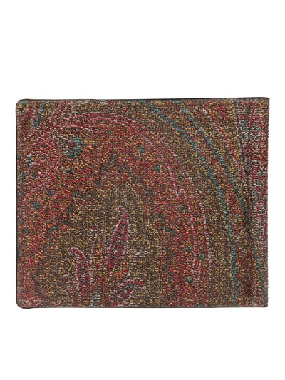 Shop Etro Paisley Print Bifold Wallet In Multicolor
