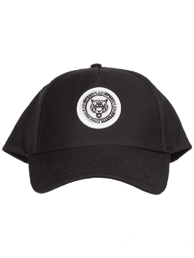 Shop Philipp Plein Adilette Baseball Cap In Nero