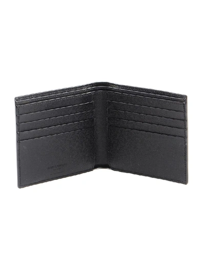 Shop Saint Laurent Cc Bill Wallet In Yellow/black