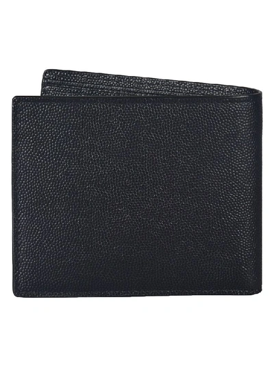 Shop Saint Laurent Logo Plaque Wallet In Black