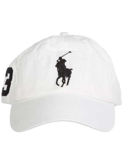 Shop Ralph Lauren Golden Baseball Cap In Bianco