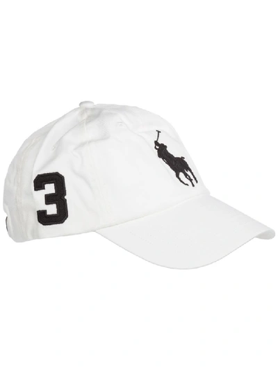 Shop Ralph Lauren Golden Baseball Cap In Bianco