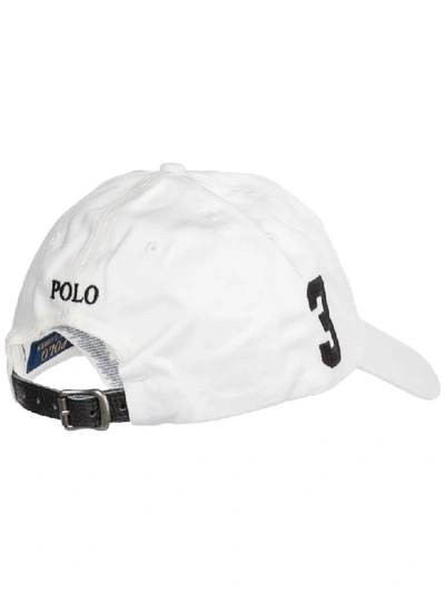 Shop Ralph Lauren Golden Baseball Cap In Bianco