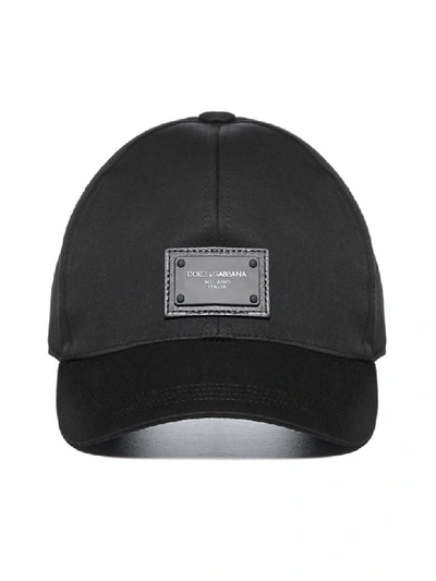 Shop Dolce & Gabbana Baseball Hat In Nero