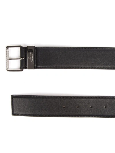 Shop Valentino Black Leather  Belt