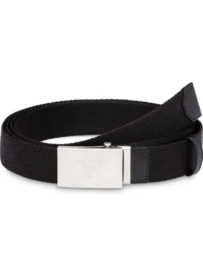 Shop Prada Belt Nastro Nylon In Nero