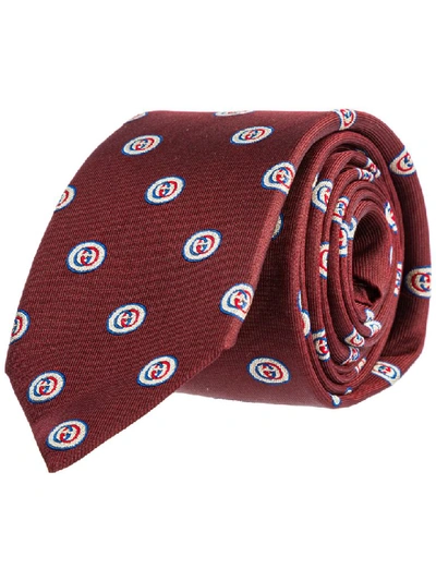 Shop Gucci Paride Tie In Rosso