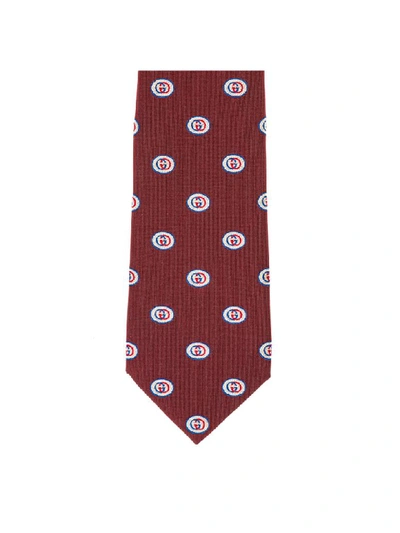 Shop Gucci Paride Tie In Rosso