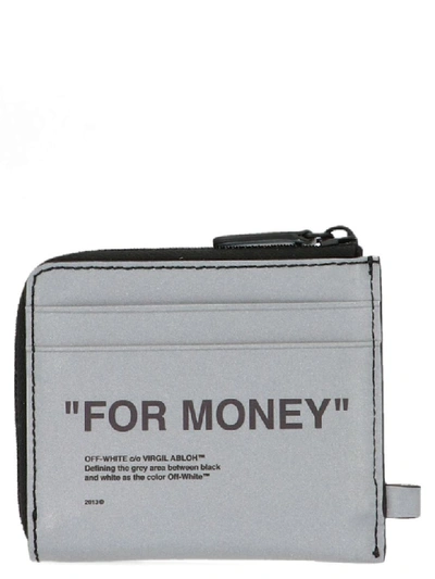 Shop Off-white Quote Wallet In Silver