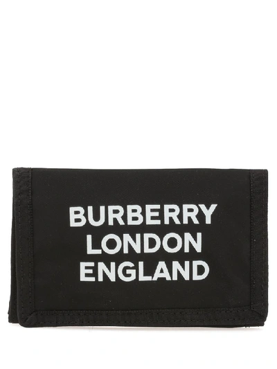 Shop Burberry Travel Wallet In Black/white