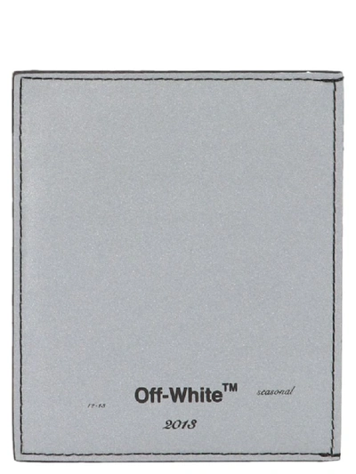 Shop Off-white Seasonal Logo Cardholder In Silver