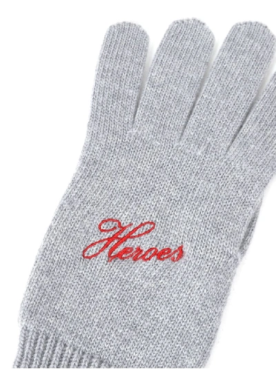 Shop Raf Simons Grey Gloves
