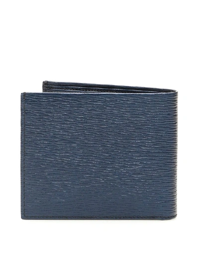 Shop Ferragamo Revival Gancini Wallet In Navy (blue)