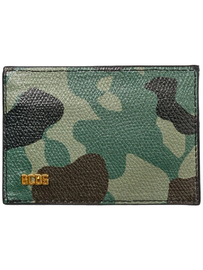 Shop Gcds Teddy Bear Label Credit Card Holder In Nero