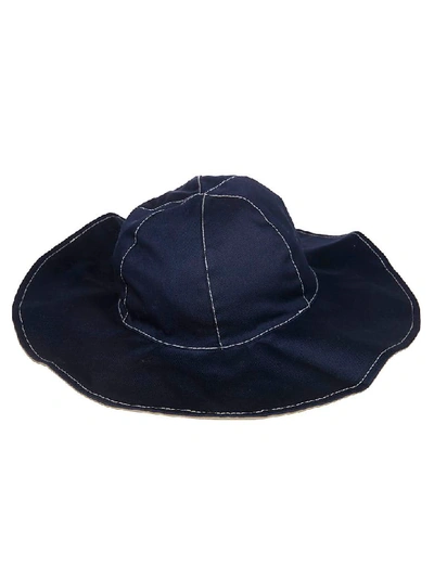 Shop Marni Classic Hat In Navy