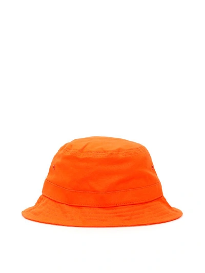 Shop Carhartt Script Bucket Hat In Pepper White (orange)