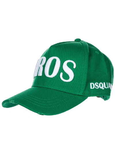 Shop Dsquared2 Bros Baseball Cap In Verde