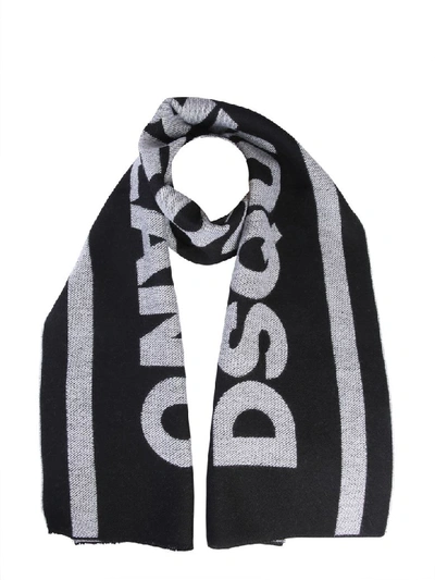 Shop Dsquared2 Logo Scarf In Nero