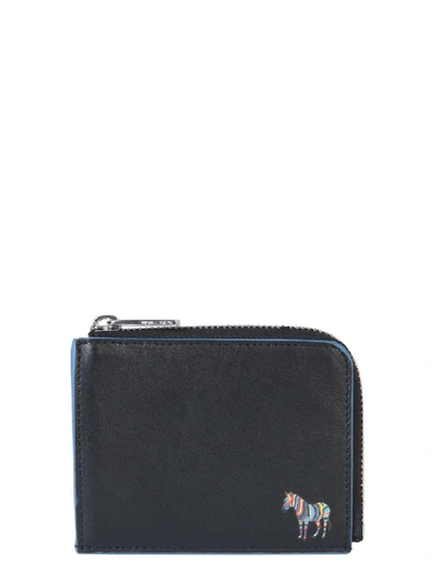 Shop Ps By Paul Smith Wallet With Lateral Zip In Nero