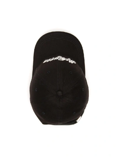 Shop Alexander Mcqueen Double Logo Baseball Cap In Black Ivory (black)