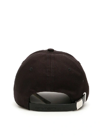 Shop Alexander Mcqueen Double Logo Baseball Cap In Black Ivory (black)