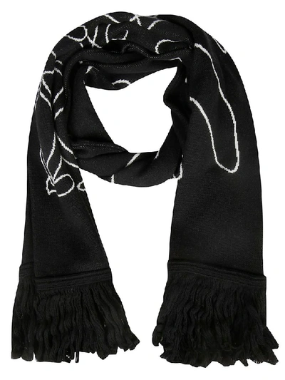 Shop Off-white Abstract Arrows Scarf In Black/white