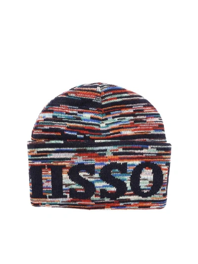 Shop Missoni Wool Cap In Multicolor