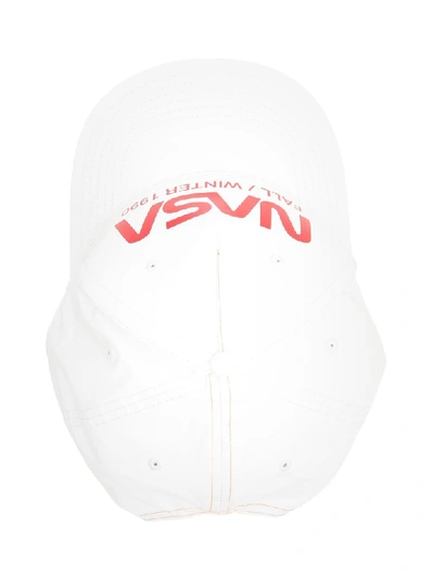 Shop Heron Preston Nasa Baseball Cap In White Red (white)