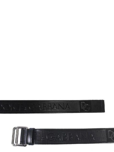 Shop Dolce & Gabbana Tape Belt In Nero