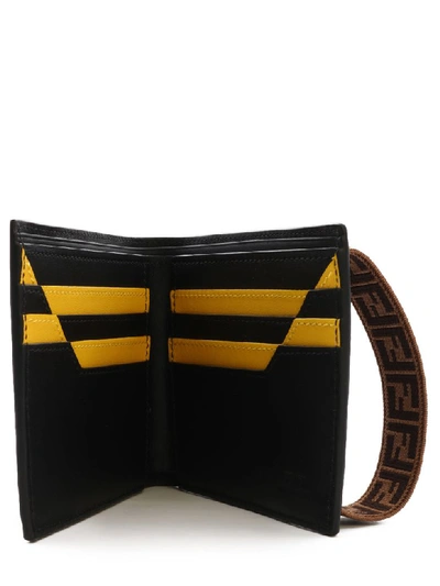 Shop Fendi Wallet With Elastic In Black