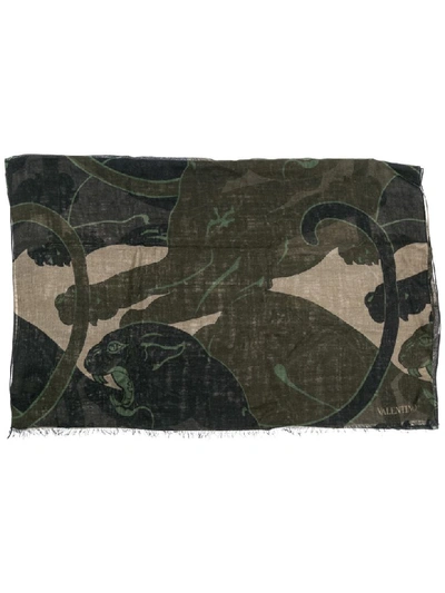 Shop Valentino Sicily Foulard In Verde