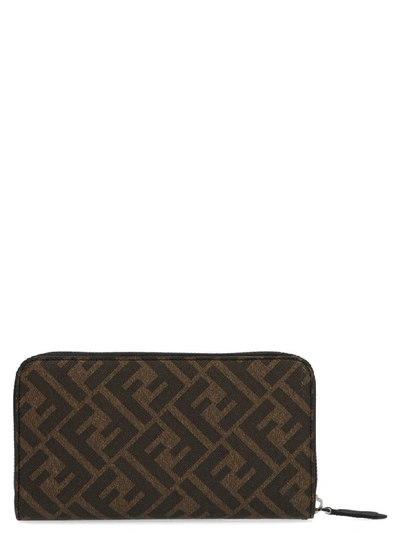 Shop Fendi Ff Diagonal Wallet In Multicolor