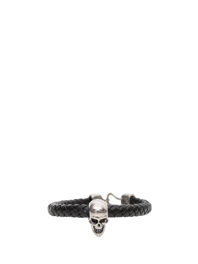 Shop Alexander Mcqueen Skull Bracelet In Nero