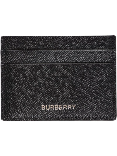 Shop Burberry Leather Card Holder In Black