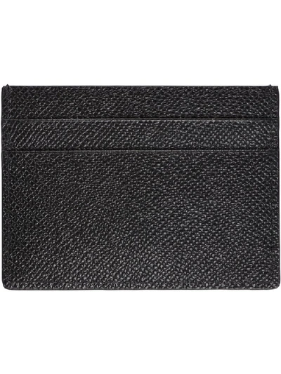 Shop Burberry Leather Card Holder In Black