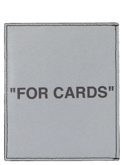 Shop Off-white Quote Cardholder In Silver