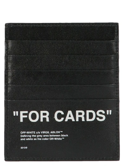 Shop Off-white Quote Cardholder In Silver